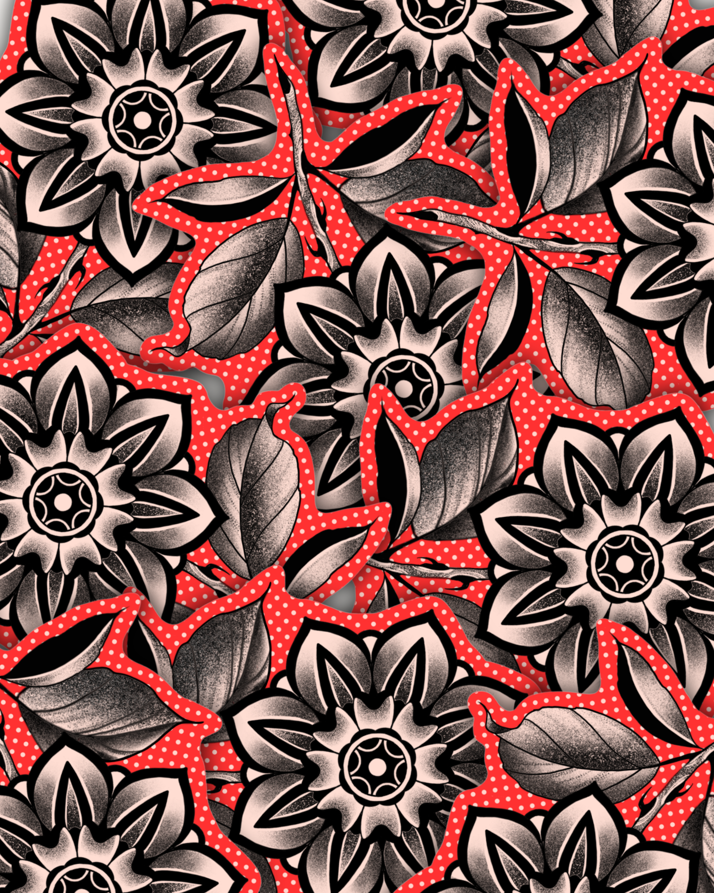 polka dot flower | Vinyl Sticker