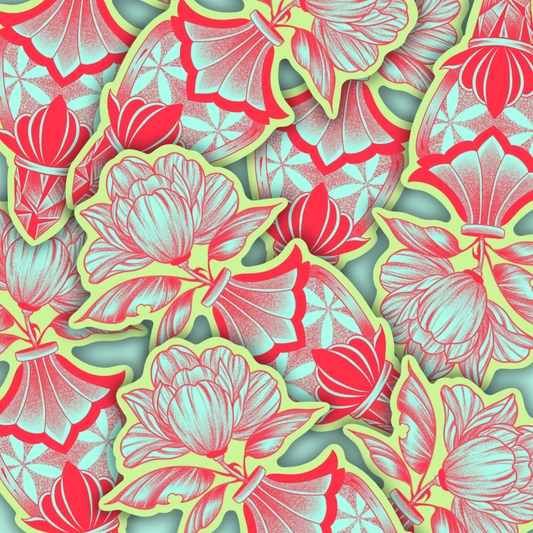 and for the lady, a flower | Vinyl Sticker (Shipped INTERNATIONAL)