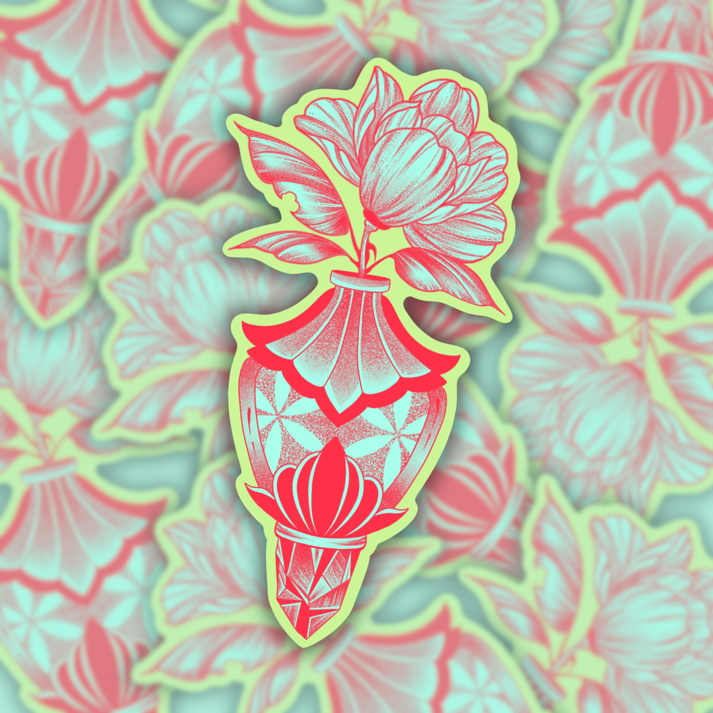 and for the lady, a flower | Vinyl Sticker (Shipped INTERNATIONAL)