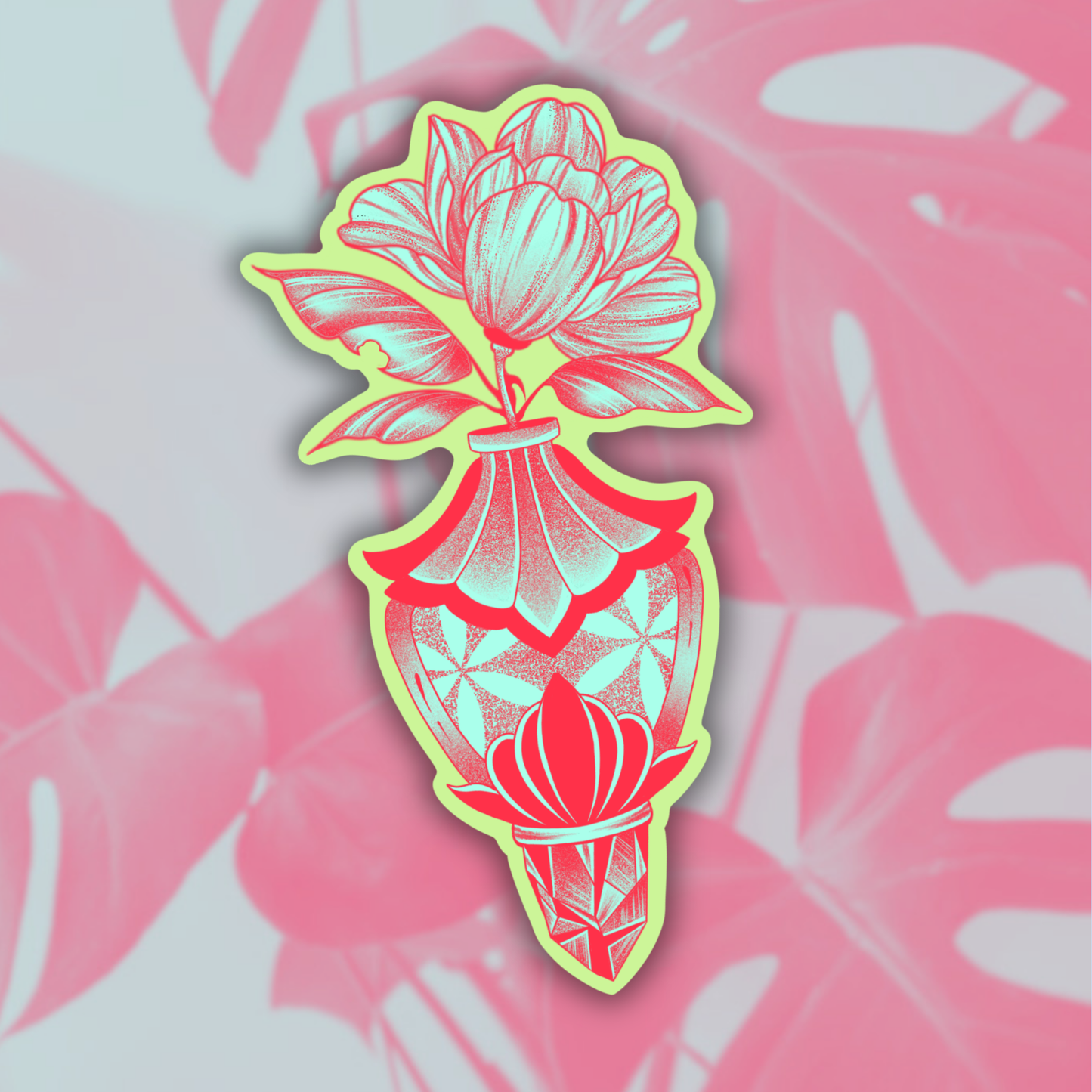 and for the lady, a flower | Vinyl Sticker (Shipped INTERNATIONAL)