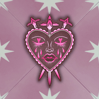 3 of swords | Vinyl Sticker (Shipped INTERNATIONAL)
