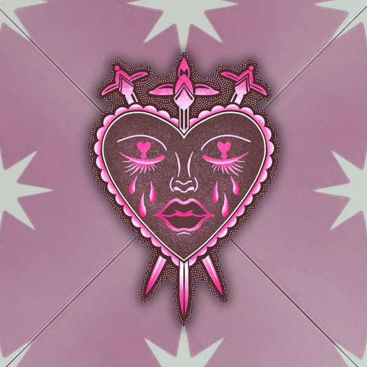 3 of swords | Vinyl Sticker (Shipped INTERNATIONAL)