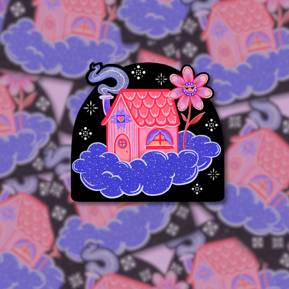 Home in the clouds | Vinyl Sticker