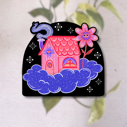 Home in the clouds | Vinyl Sticker