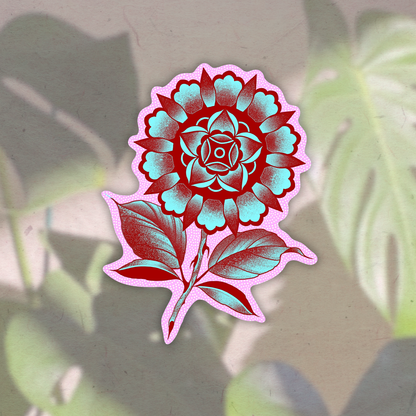 Mandala wild flower| Vinyl Sticker