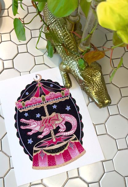 Gator Circus |8”x10”| March mail club print