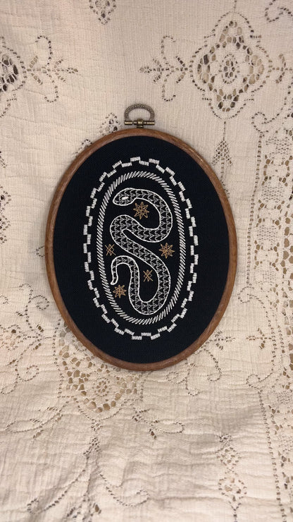 Ornate Snake hoop 7.5"