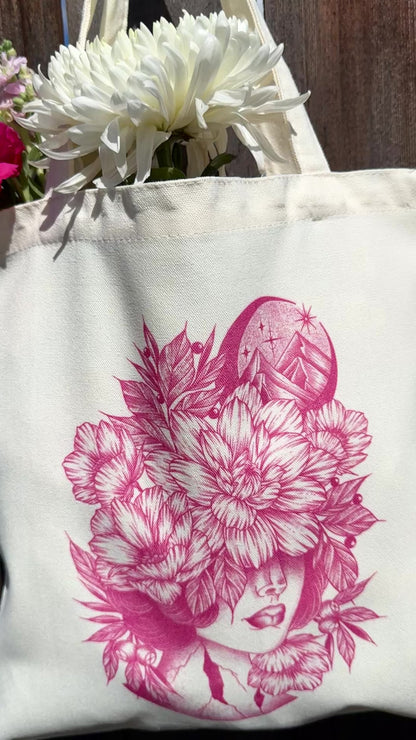 Flowers in her hair | Tote Bag