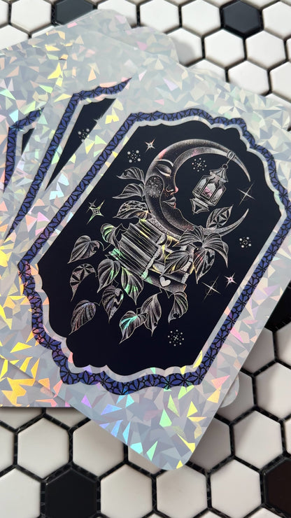 Frosted Holo Print: Luna Librarian  |5" x7"or 8”x10”|