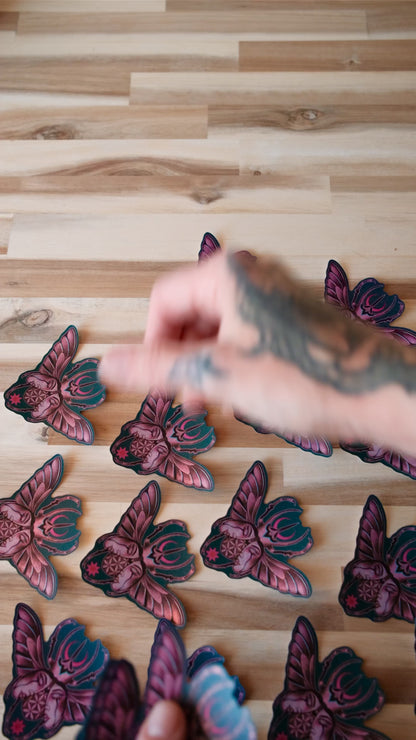 mystique moth | Vinyl Sticker (Shipped INTERNATIONAL)