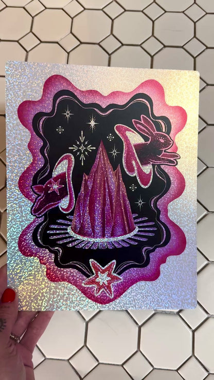 Frosted Holo: Buns in Outer Space! |5" x7"or 8”x10”|