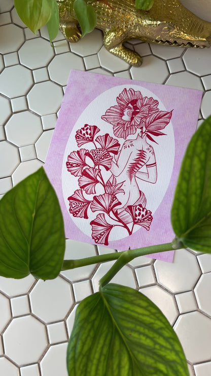 Lady in Red |8”x10”| March mail club print