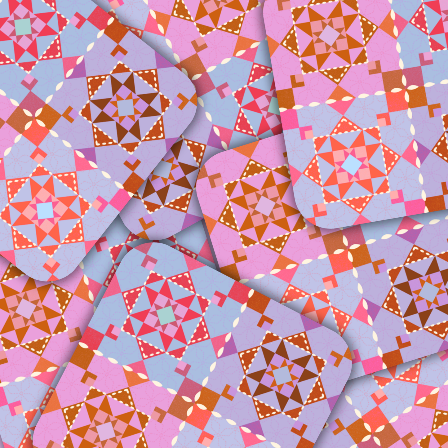 sorbet quilt block | Vinyl Sticker