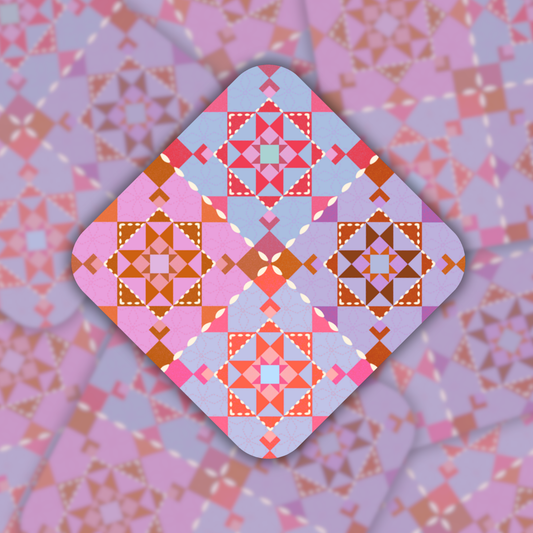 sorbet quilt block | Vinyl Sticker