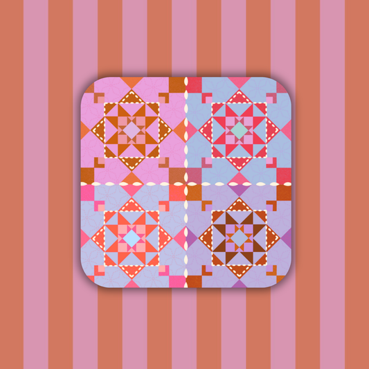 sorbet quilt block | Vinyl Sticker