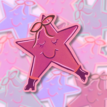 star girl & the boots with the fur| Vinyl Sticker