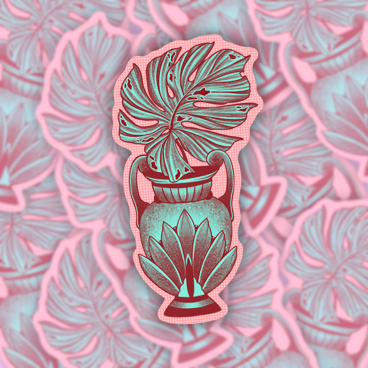 Potted Monstera | Vinyl Sticker