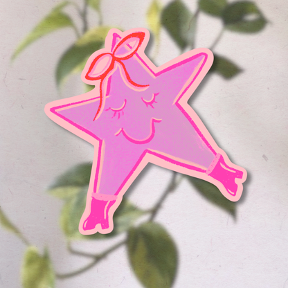 star girl & the boots with the fur| Vinyl Sticker