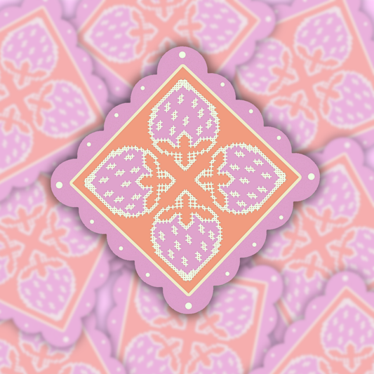 strawberry creamsicle | Vinyl Sticker (Shipped INTERNATIONAL)