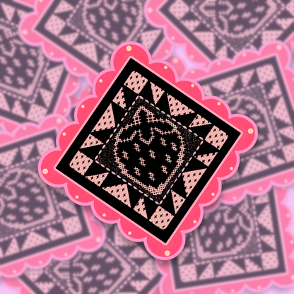 Strawberry Block | Vinyl Sticker (Shipped INTERNATIONAL)