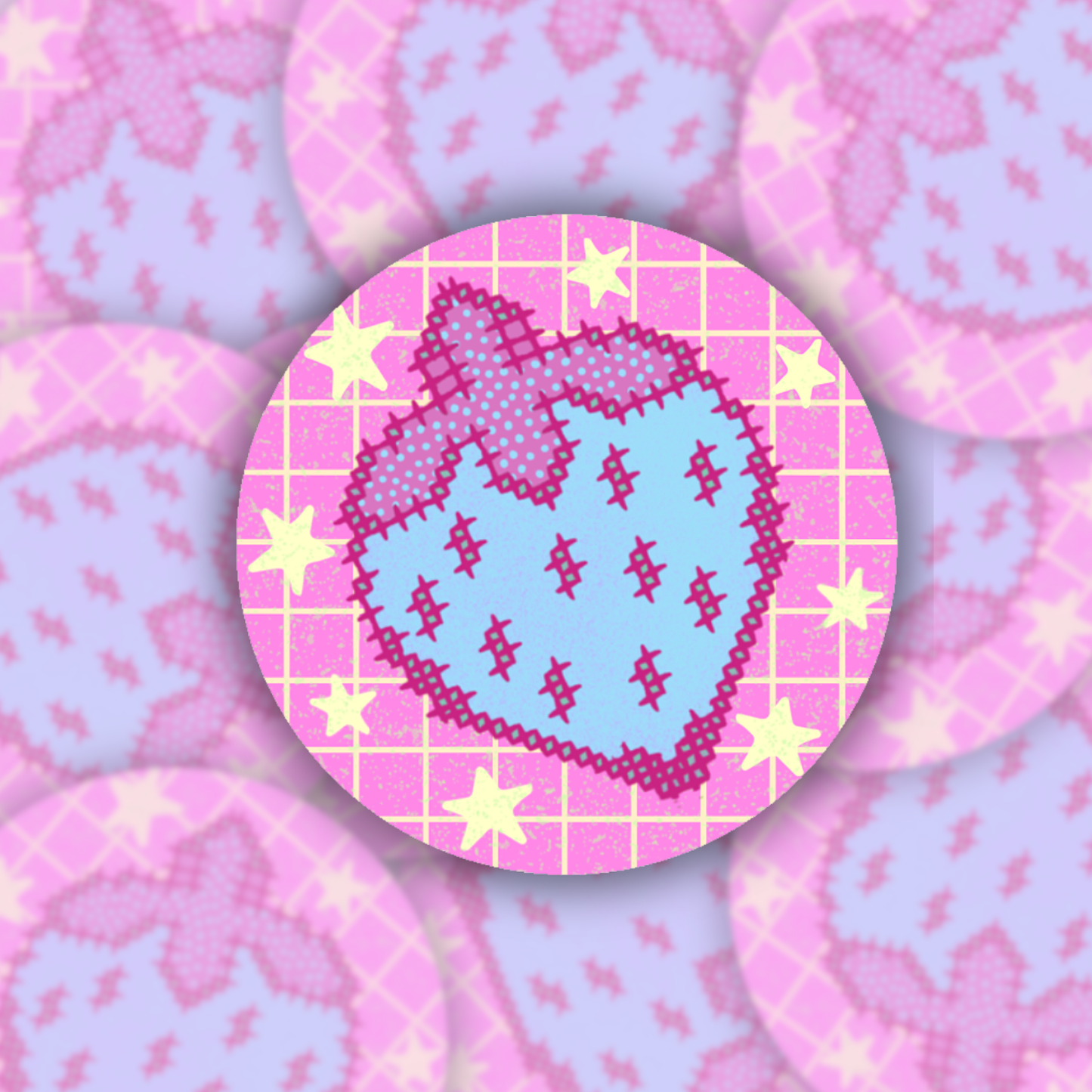 Strawberry Stitches | Vinyl Sticker