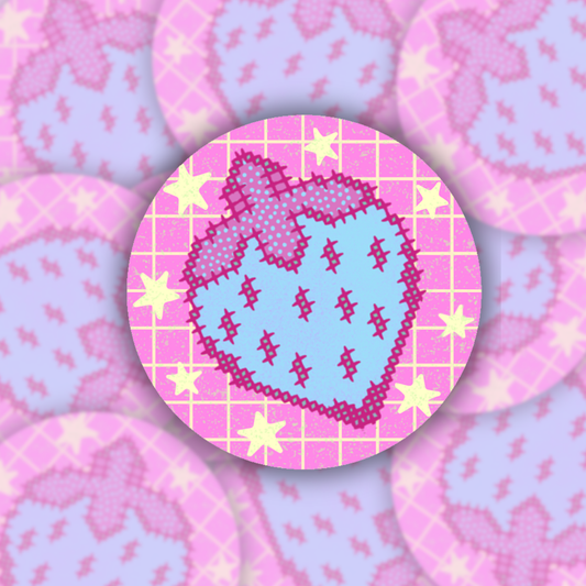Strawberry Stitches | Vinyl Sticker