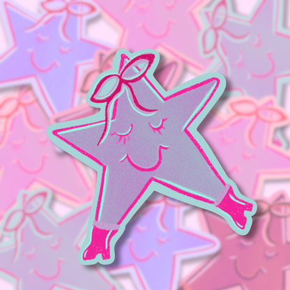 star girl & the boots with the fur| Vinyl Sticker