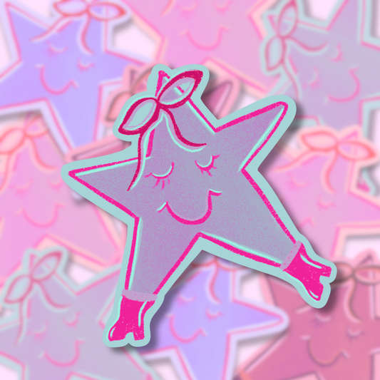 star girl & the boots with the fur| Vinyl Sticker