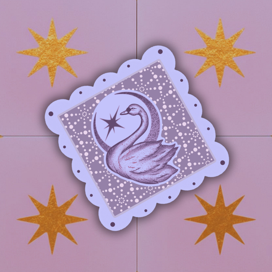attack swan | Vinyl Sticker (Shipped INTERNATIONAL)
