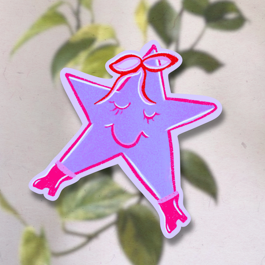 star girl & the boots with the fur| Vinyl Sticker