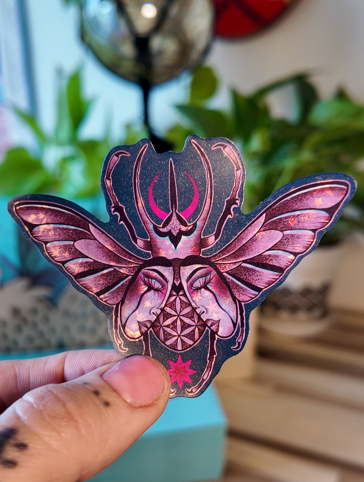 mystique moth | Vinyl Sticker (Shipped INTERNATIONAL)